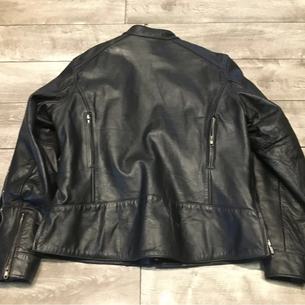 X-Element Biker Cafe Racer Lined Motorcycle Riding Womens Leather Jacket Size XL